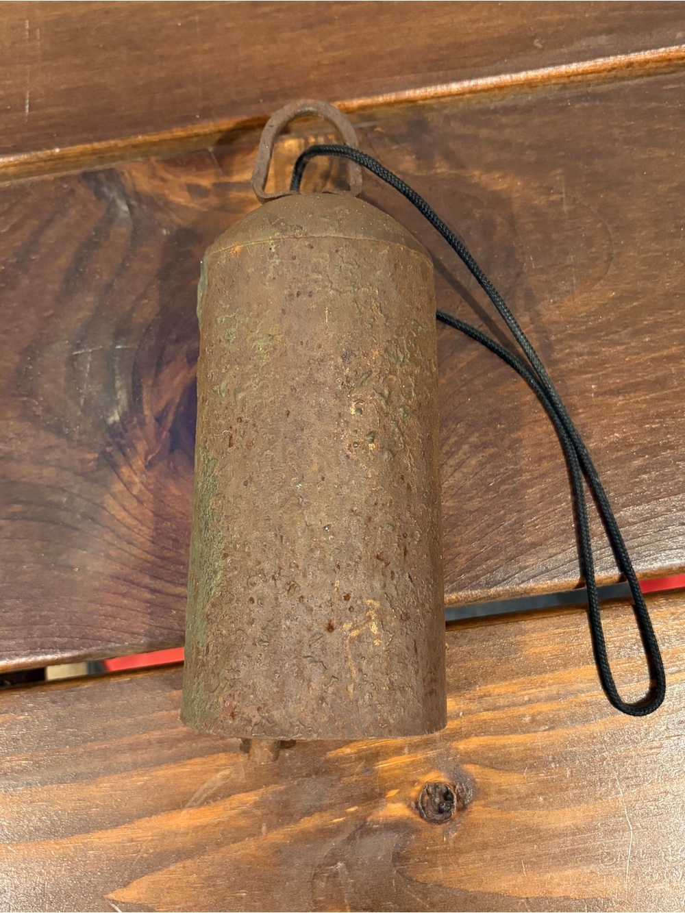 PRIMITIVE HAND FORGED GOAT SHEEP BELL - HANDLE  GREAT SOUND 8" TALL - VIDEO